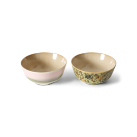 HKliving® - Ceramic 70's Ramen Bowls - Ascend - Set of 2 (KST0075)