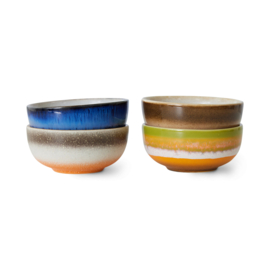 HKliving® - Ceramic 70's XS Bowls - Sierra - Set of 4 (ACE7262)