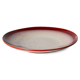 HKliving® - Ceramic 70's Dinner Plates - Frost - Set of 2 (ACE7079)