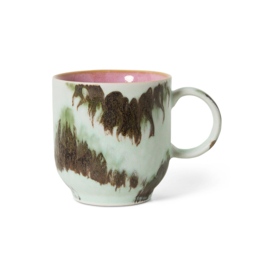 HKliving® - Ceramic 70's Café Mug - Tide (KST0140)
