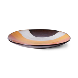 HKliving® - Ceramic 70's Side Plates - Retro Wave - Set of 2 (ACE7180)