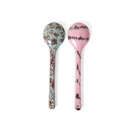 HKliving® - Ceramic 70's Serving Spoons - Sprinkle - Set of 2 (KST0204)