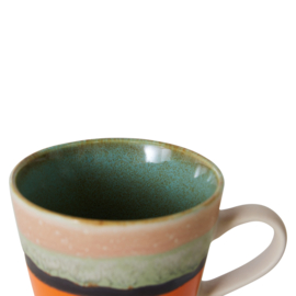 HKliving® - Ceramic 70's Cappuccino Mug - Burst (ACE7237)