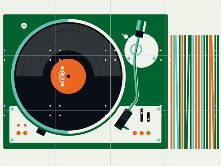IXXI - Record Player (40x30cm, 12 kaarten)