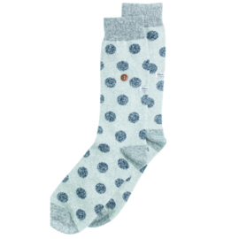 Alfredo Gonzales Sokken - Twisted Wool Dots Navy/Grey