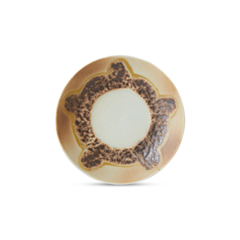 HKliving® - Ceramic 70's Saucers - Set of 4 - Ocean (KST0064)