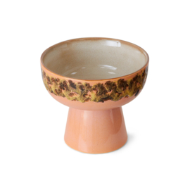HKliving® - Ceramic 70's Tapas Bowl on Base - Lush - L (KST0053)
