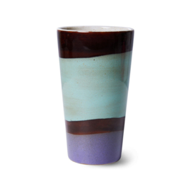 HKliving® - Ceramic 70's Latte Mug - Patina (ACE7191)