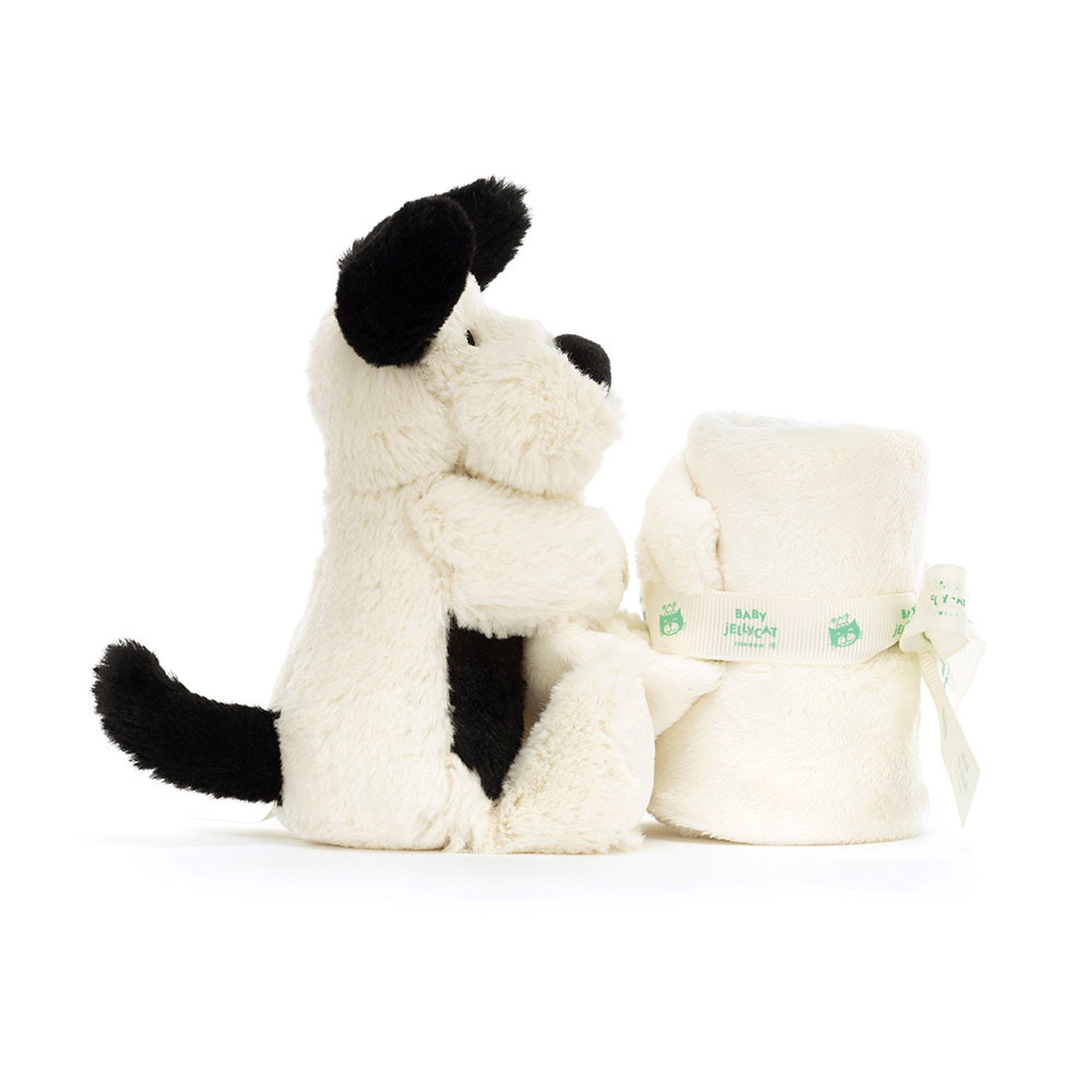 Jellycat - Bashful Black & Cream Puppy Soother