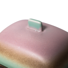 HKliving® - Ceramic 70's Butter Dish - Mercury (ACE7132)