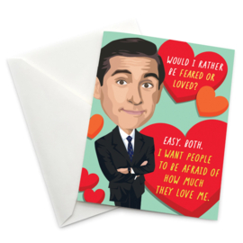Papersalt - The Office - Greeting Card - Would I Rather Be Feared Or Loved?