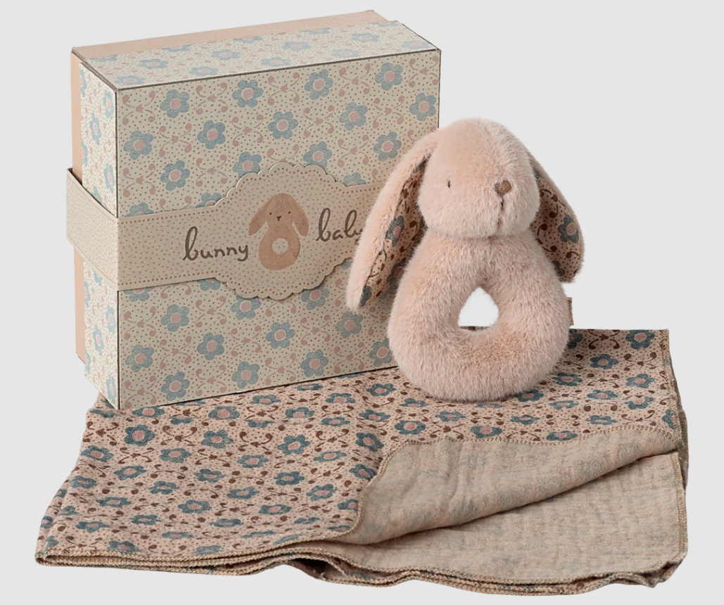 Maileg - Bunny Rattle Set - Powder