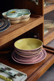 HKliving® - Ceramic 70's Dessert Plates - Bubble - Set of 2 (KST0219)