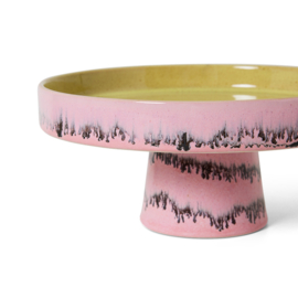 HKliving® - Ceramic 70's Bowl on Base - Bubble (KST0185)