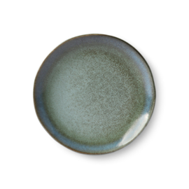 HKliving® - Ceramic 70's Dessert Plates - Moss - Set of 2 (ACE6066)
