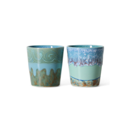 HKliving® - Ceramic 70's Van Gogh Coffee Mugs - Self Portrait - Set of 2 (KST2002)