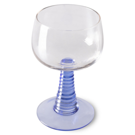 HKliving® - Swirl Wine Glass High - Blue (AGL4484)