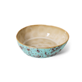 HKliving® - Ceramic 70's Pasta Bowls - Patina - Set of 2 (KST0177)