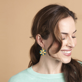 Materia RIca - Yellow Magnolia Earrings