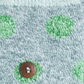 Alfredo Gonzales Sokken - Twisted Wool Dots Grey/Green