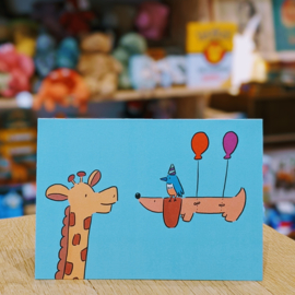 Studio Malou - Kaart Giraffe & Teckel