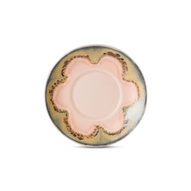 HKliving® - Ceramic 70's Saucers - Set of 4 - Ocean (KST0064)