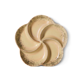 HKliving® - Ceramic 70's Snack Tray - Grit (KST0230)