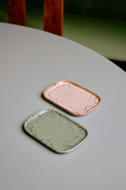 HKliving® - Ceramic 70's Small Trays - Set of 2 - Crayon (KST0200)