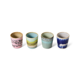 HKliving® - Ceramic 70's Egg Cups - Vibrance - Set of 4 (KST0194)