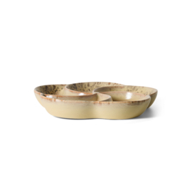 HKliving® - Ceramic 70's Snack Tray - Grit (KST0230)