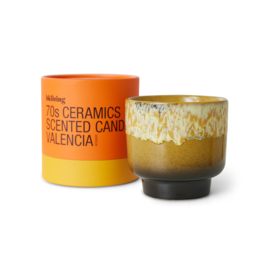 HKliving® - Ceramic 70's Scented Candle - Valencia (ACS0005)