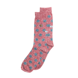 Alfredo Gonzales Sokken - Twisted Wool Dots Red/Navy