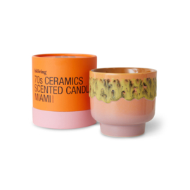 HKliving® - Ceramic 70's Scented Candle - Miami (ACS0002)