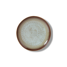 HKliving® - Ceramic 70's Dessert Plates - Contrast - Set of 2 (KST0181)