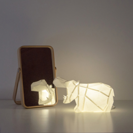 OWL Paperlamps - Roaring Hippo Cotton White