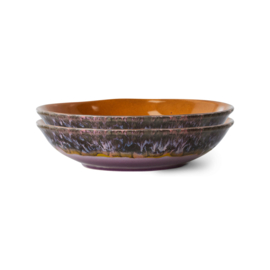 HKliving® - Ceramic 70's Curry Bowls - Daybreak - Set of 2 (ACE7273)