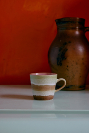 HKliving® - Ceramic 70's Americano Mug - Umber (KST0127)