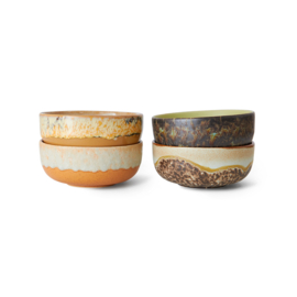 HKliving® - Ceramic 70's Tapas Bowls - Drift - Set of 4 (KST0037)