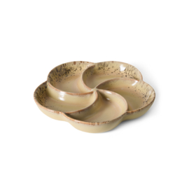 HKliving® - Ceramic 70's Snack Tray - Grit (KST0230)