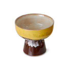 HKliving® - Ceramic 70's Tapas Bowl on Base - Creek - L (KST0052)