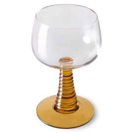 HKliving® - Swirl Wine Glass High - Ochre (AGL4485)