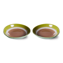 HKliving - Ceramic 70's Curry Bowls - Upside Down - Set of 2 (ACE7178)