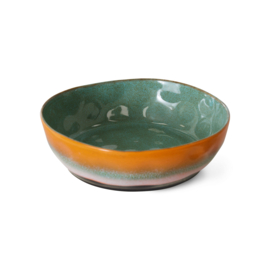 HKliving® - Ceramic 70's Pasta Bowls - Golden Hour - Set of 2 (ACE7274)