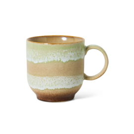 HKliving® - Ceramic 70's Café Mug - Umber (KST0137)
