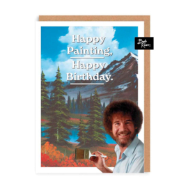 Ohh Deer - Bob Ross - Happy Painting, Happy Birthday