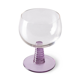 HKliving® - Swirl Wine Glass Low - Purple (AGL4478)