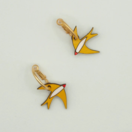 Materia Rica - Honey Yellow Swallow Earrings