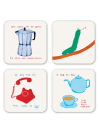 David Shrigley - Coaster Set (Set of 4 Coasters)