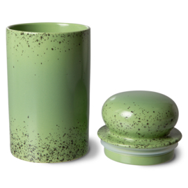 HKliving® - Ceramic 70's Storage Jar - Kiwi (ACE7080)
