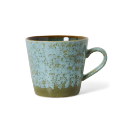 HKliving® - Ceramic 70's Cappuccino Mug - Verdigris (KST0134)